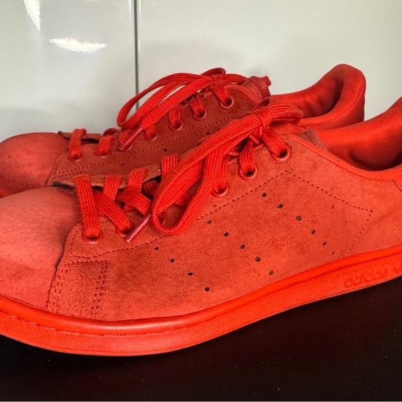 Adidas Red Suede Sneakers size 9.5 great shape​​ - Picture 5 of 9